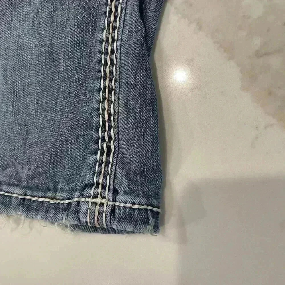 Grace in LA Bootcut Jeans Western Embroidered Rhinestone Distressed Women's 29 - Picture 2 of 10